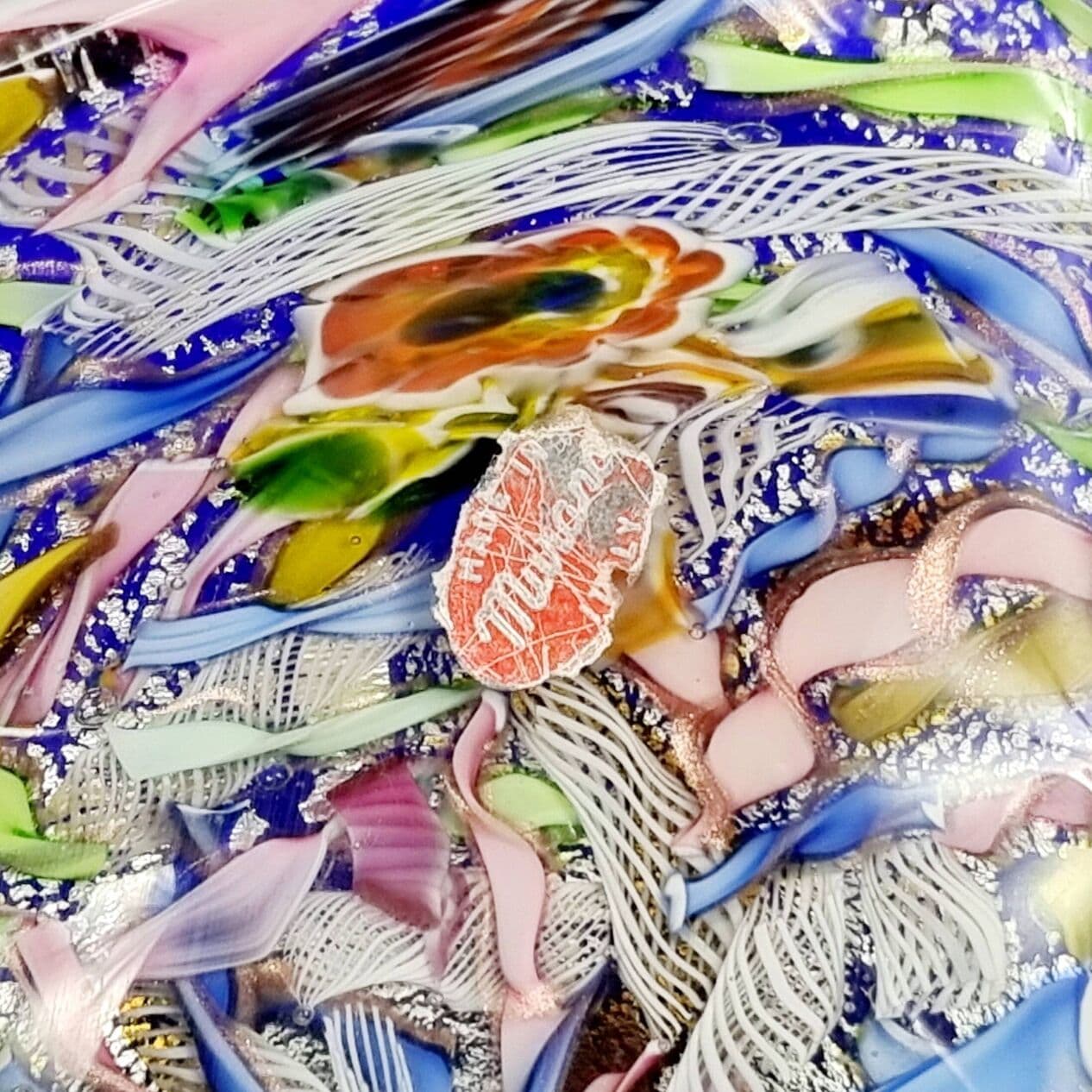 Bowl Tutti Frutti, multicolour glass, by D. Martens, Italy, 1960s. - 295236