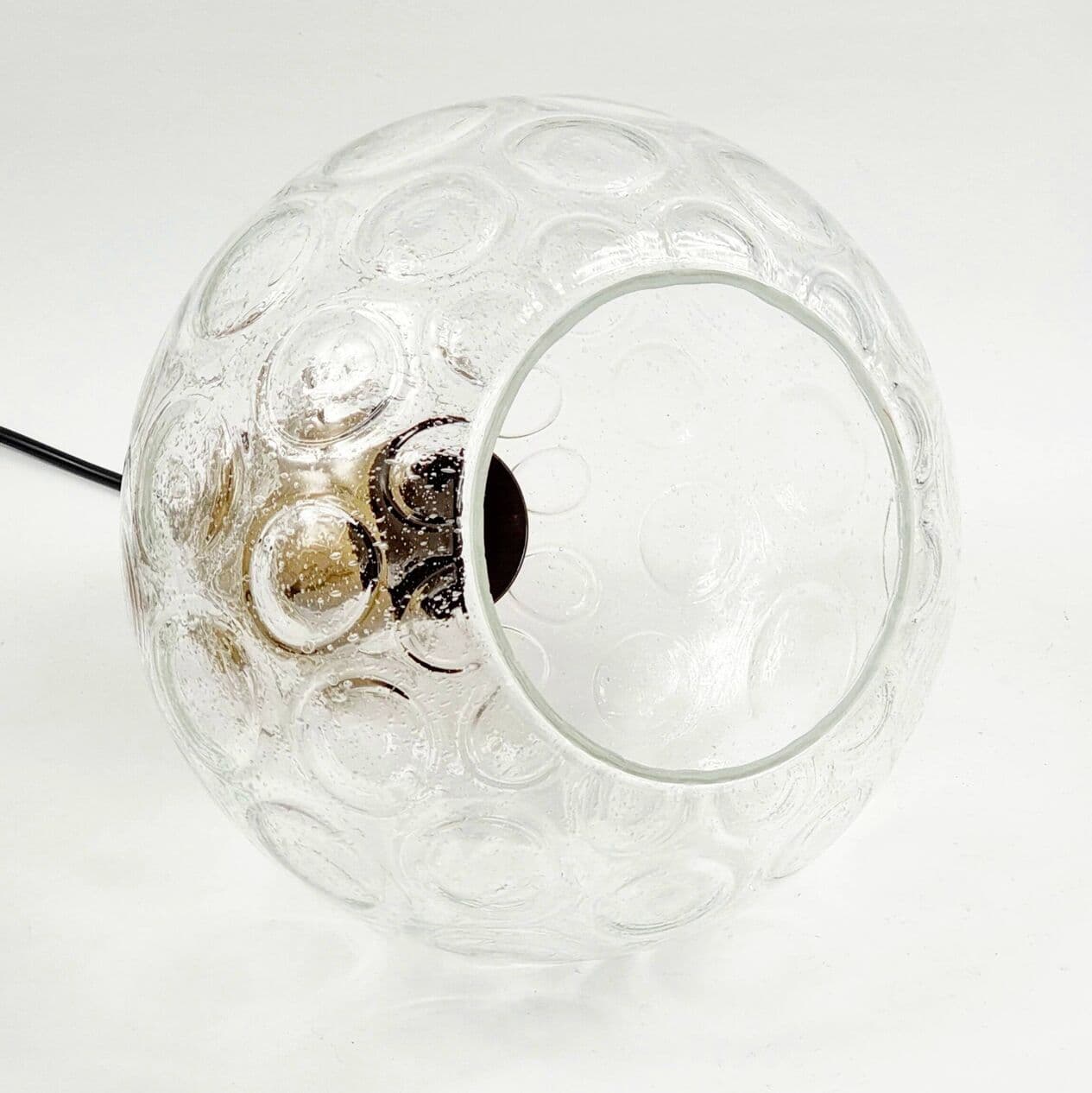 Lampa sufitowa Bubble, szkło transparentne, mosiądz złoty, proj. H. Tynell, Niemcy, lata 60. - 295224