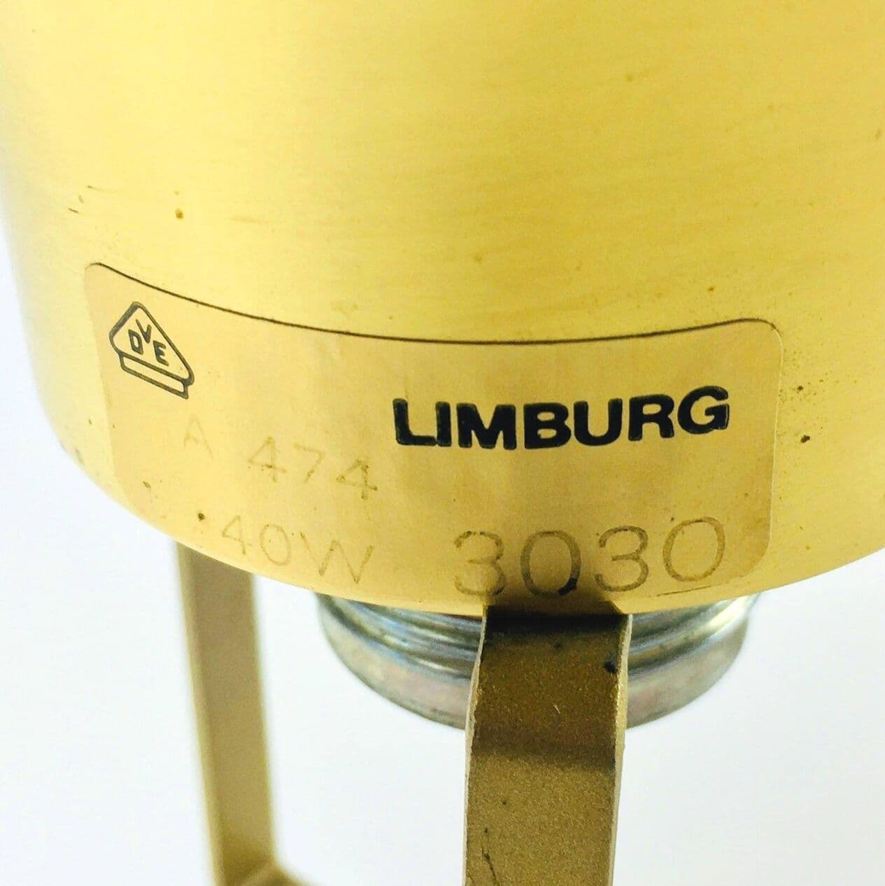 Lampa sufitowa, szkło transparentne, mosiądz złoty, Limburg, Niemcy, lata 70. - 295213