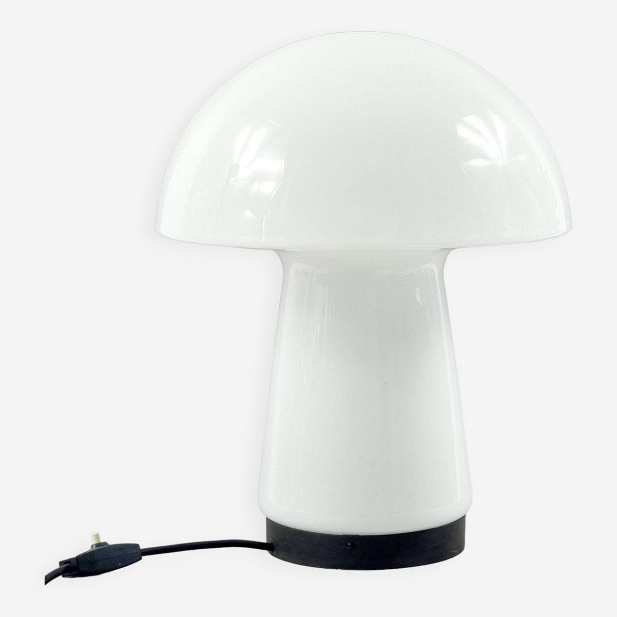 Lampa stołowa Space Age, biała, szkło, Limburg, Niemcy, lata 70. - 295153