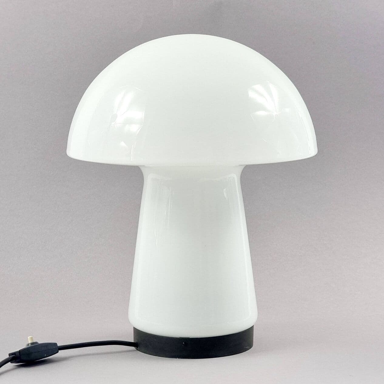 Lampa stołowa Space Age, biała, szkło, Limburg, Niemcy, lata 70. - 295154