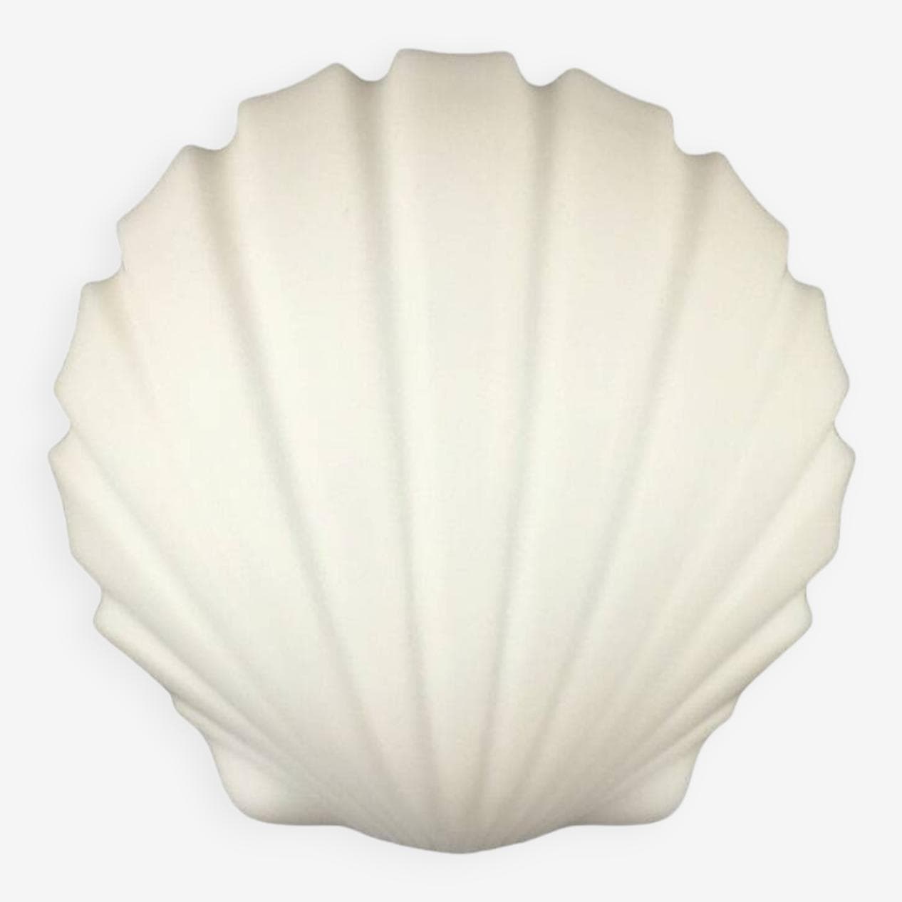 Kinkiet muszlowy, szkło opalowe białe, mosiądz, Limburg, Niemcy, lata 70. - 297118