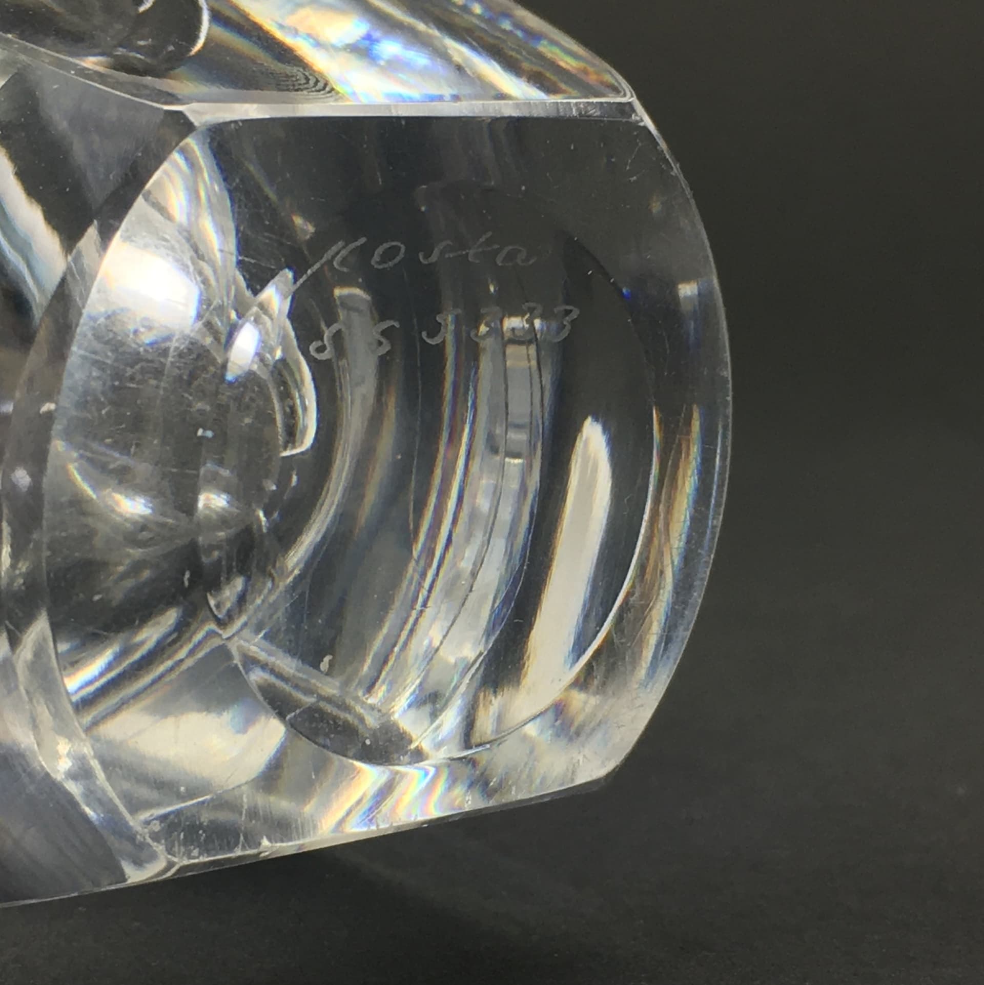 Vase Ventana, transparent glass, by M. Morales-Schildt, Kosta, Sweden, 1950s. - 305038