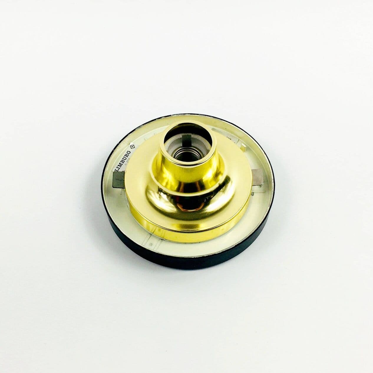 Lampa sufitowa Bubble, szkło złote, metal czarny, proj. H. Tynell, Limburg, Niemcy, lata 70. - 297081