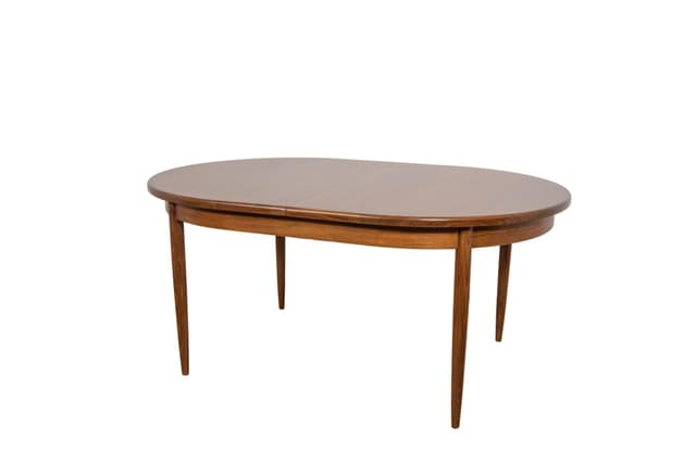 Stół owalny rozkładany, teak brązowy, G-Plan, Wielka Brytania, lata 60. - WYMIARY