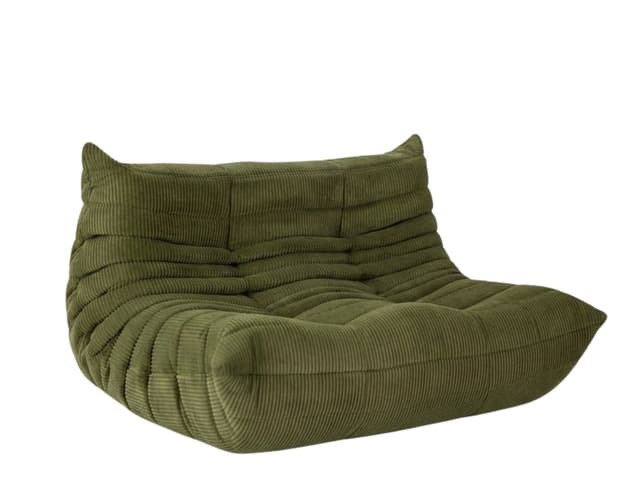 Sofa Togo dwuosobowa, cord loden green - WYMIARY