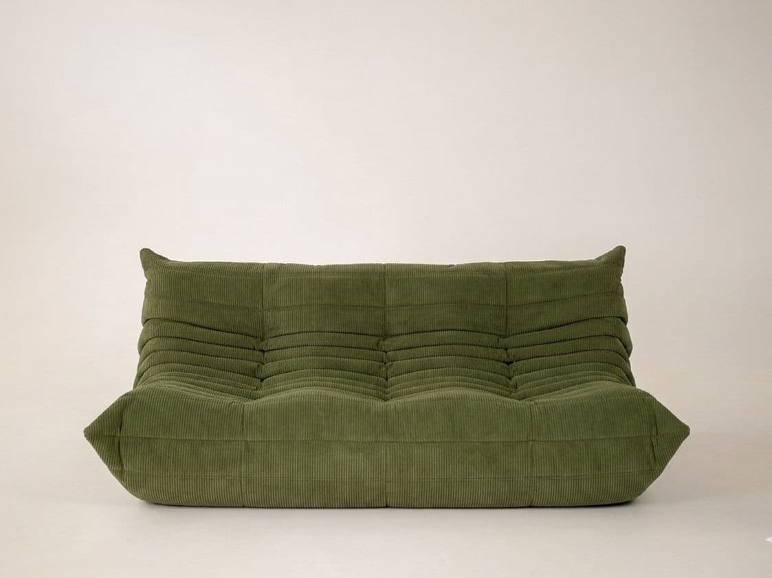 Sofa Togo trzyosobowa, cord loden green - 297392