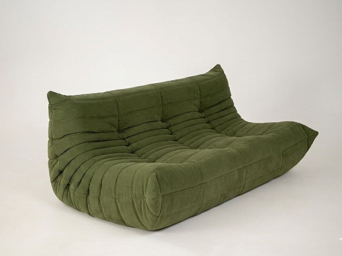 Sofa Togo trzyosobowa, cord loden green - 297395