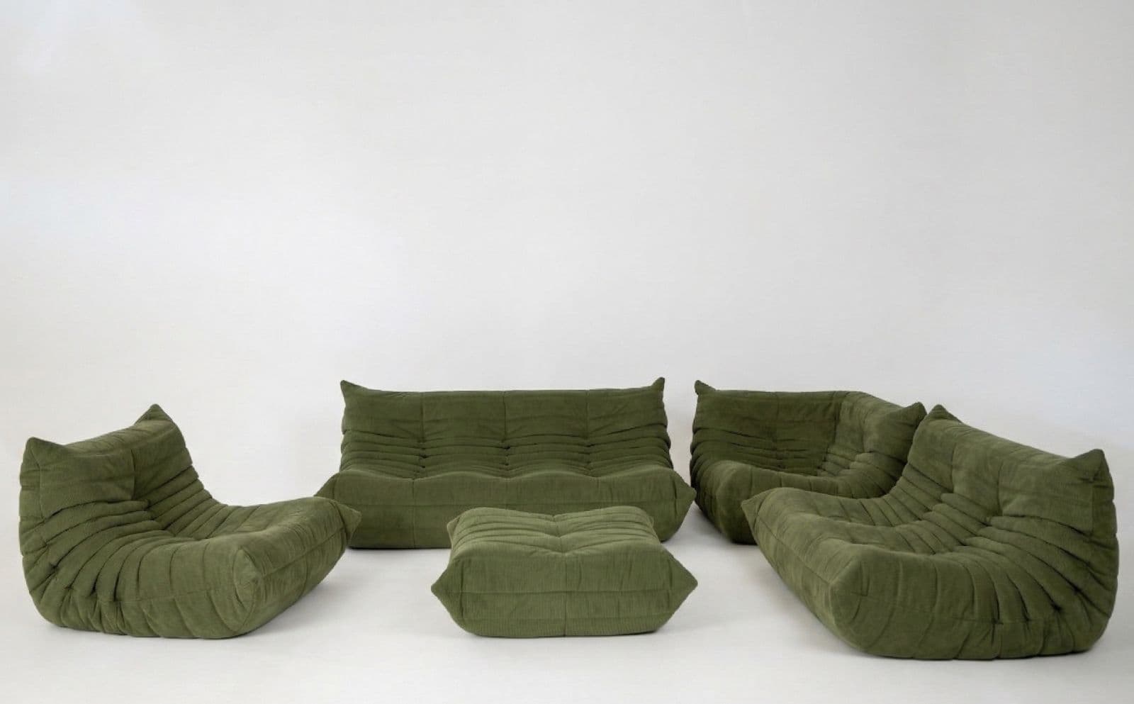 Zestaw wypoczynkowy Togo 5 części, cord loden green - 297434