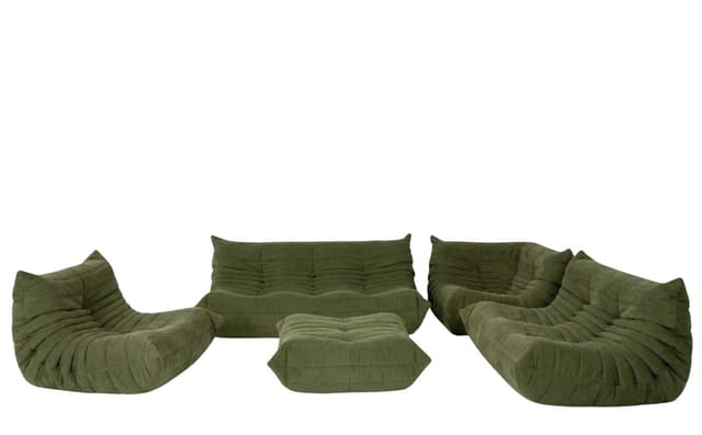 Zestaw wypoczynkowy Togo 5 części, cord loden green - WYMIARY