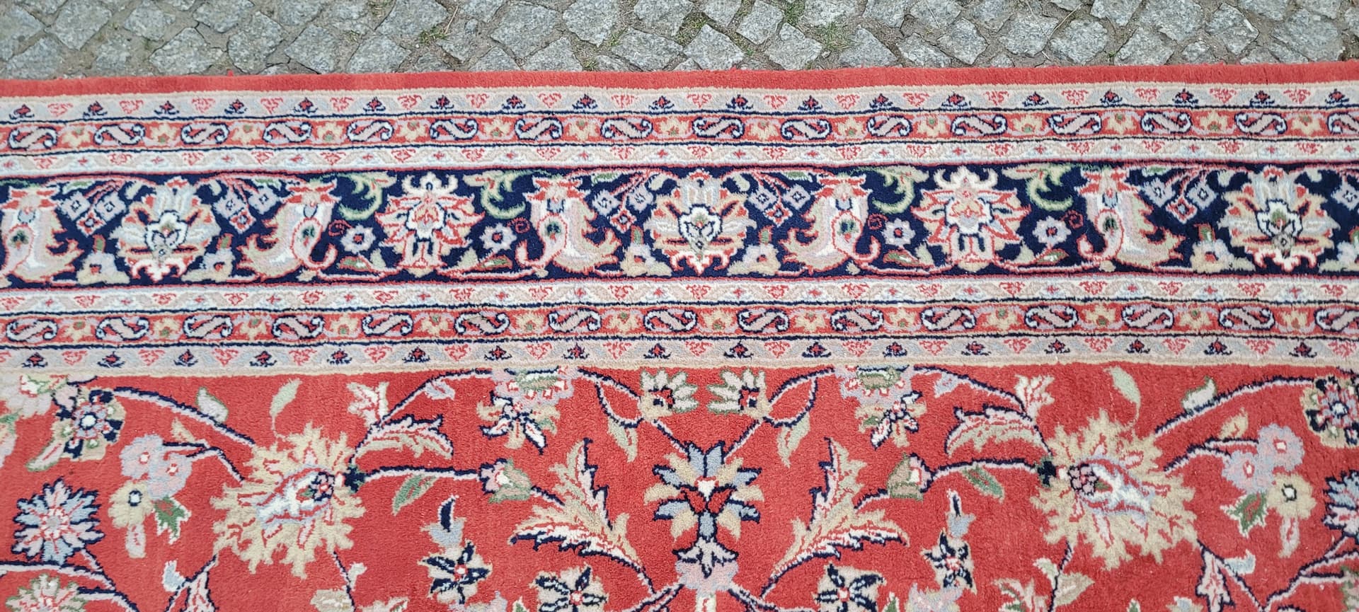 Dywan Indo Keshan 240x365 cm, czerwony, wełna bawełna, Indie - 297425