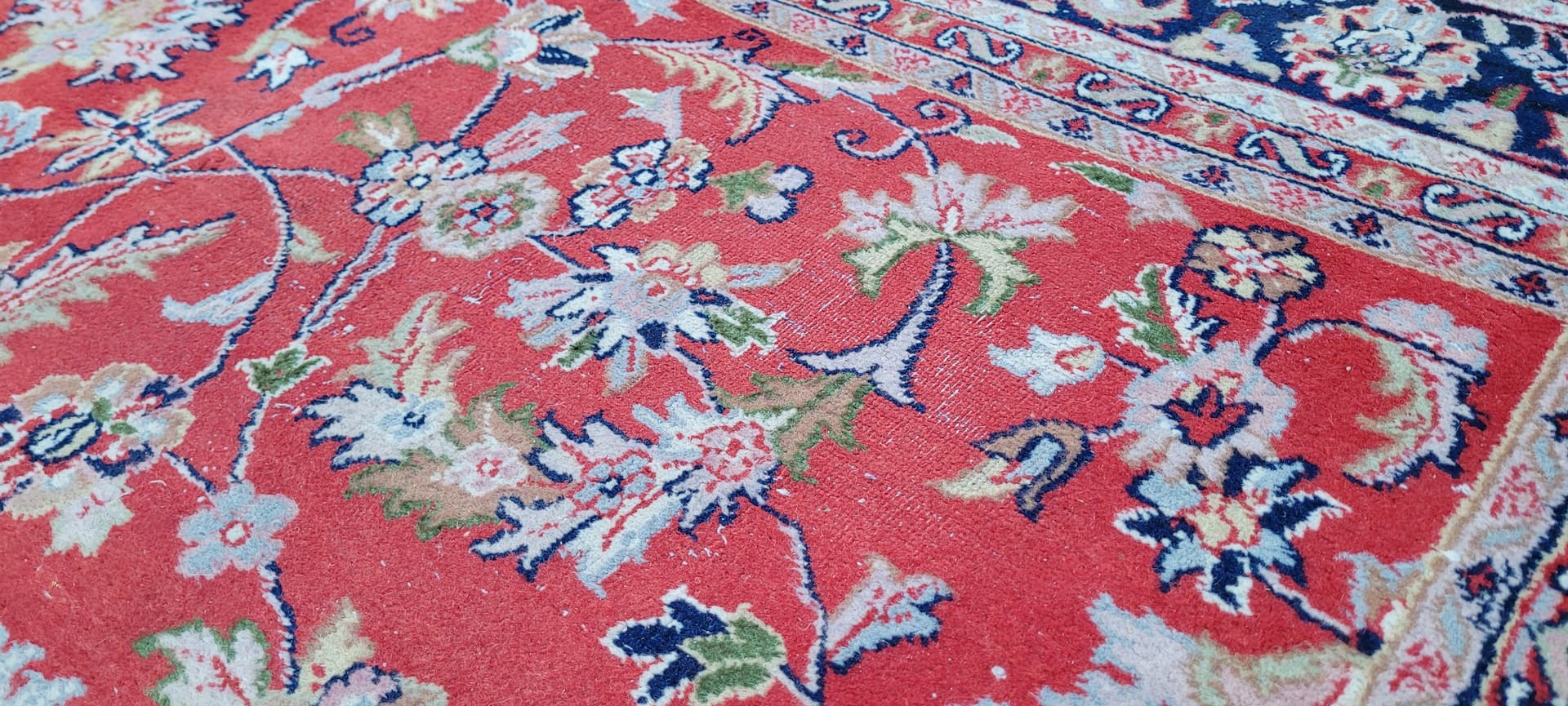 Dywan Indo Keshan 240x365 cm, czerwony, wełna bawełna, Indie - 297421