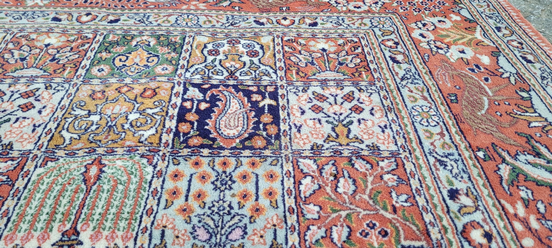 Dywan Moud, 305x195 cm, czerwony, wełna jedwab, Iran, lata 80. - 297462