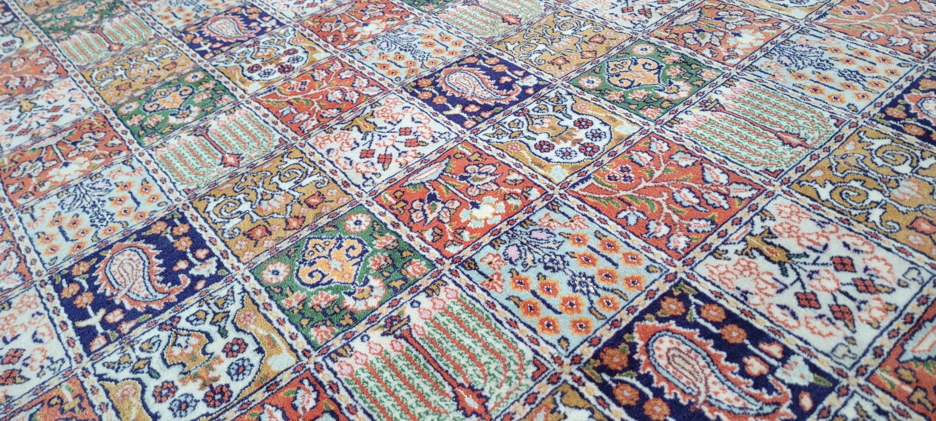 Dywan Moud, 305x195 cm, czerwony, wełna jedwab, Iran, lata 80. - 297463