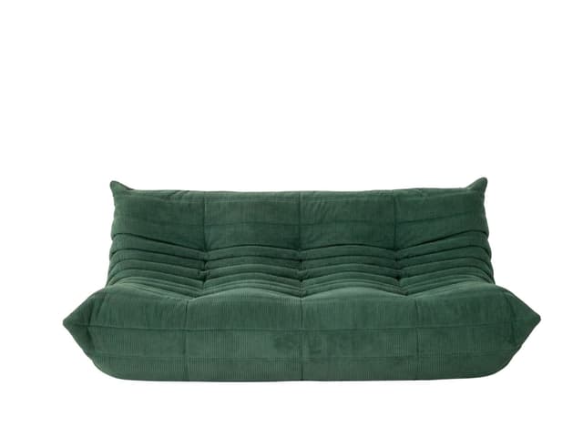 Sofa Togo trzyosobowa, cord pine green - WYMIARY
