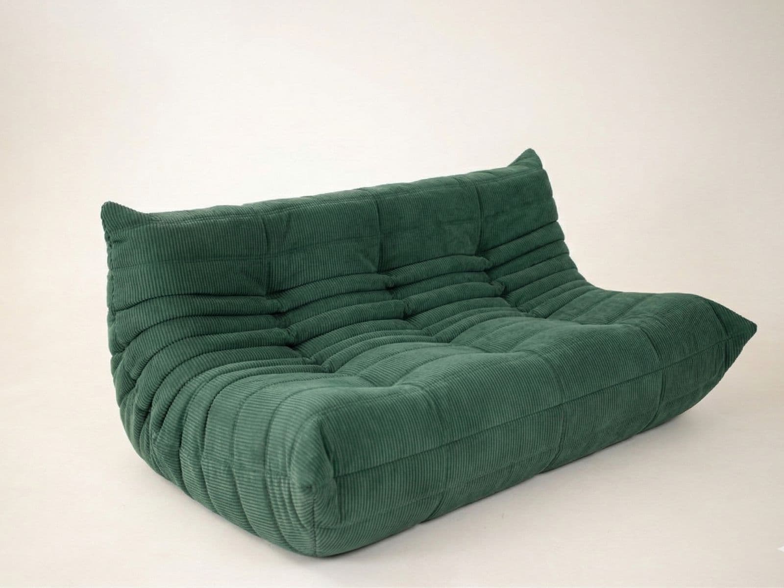 Sofa Togo trzyosobowa, cord pine green - 297516