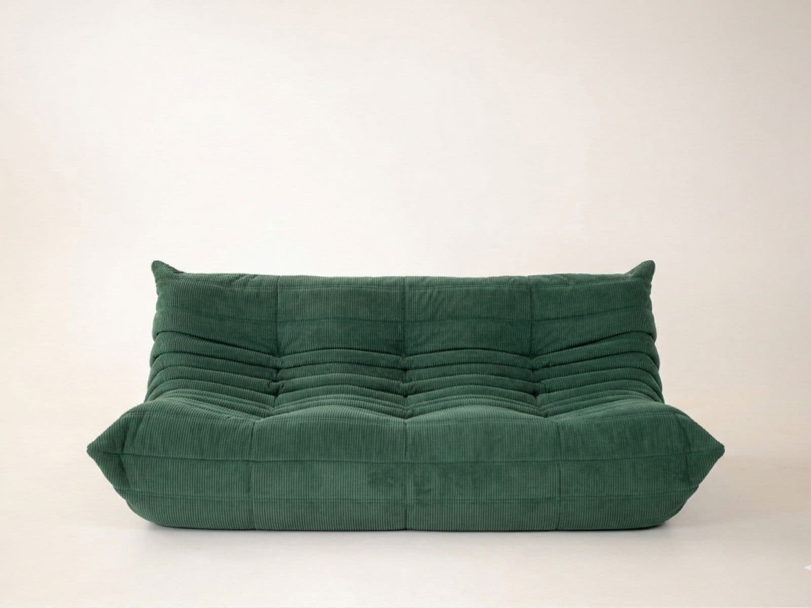 Sofa Togo trzyosobowa, cord pine green - 297515