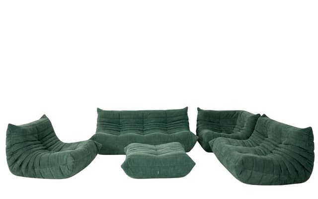 Zestaw wypoczynkowy Togo 5 części, cord pine green - WYMIARY