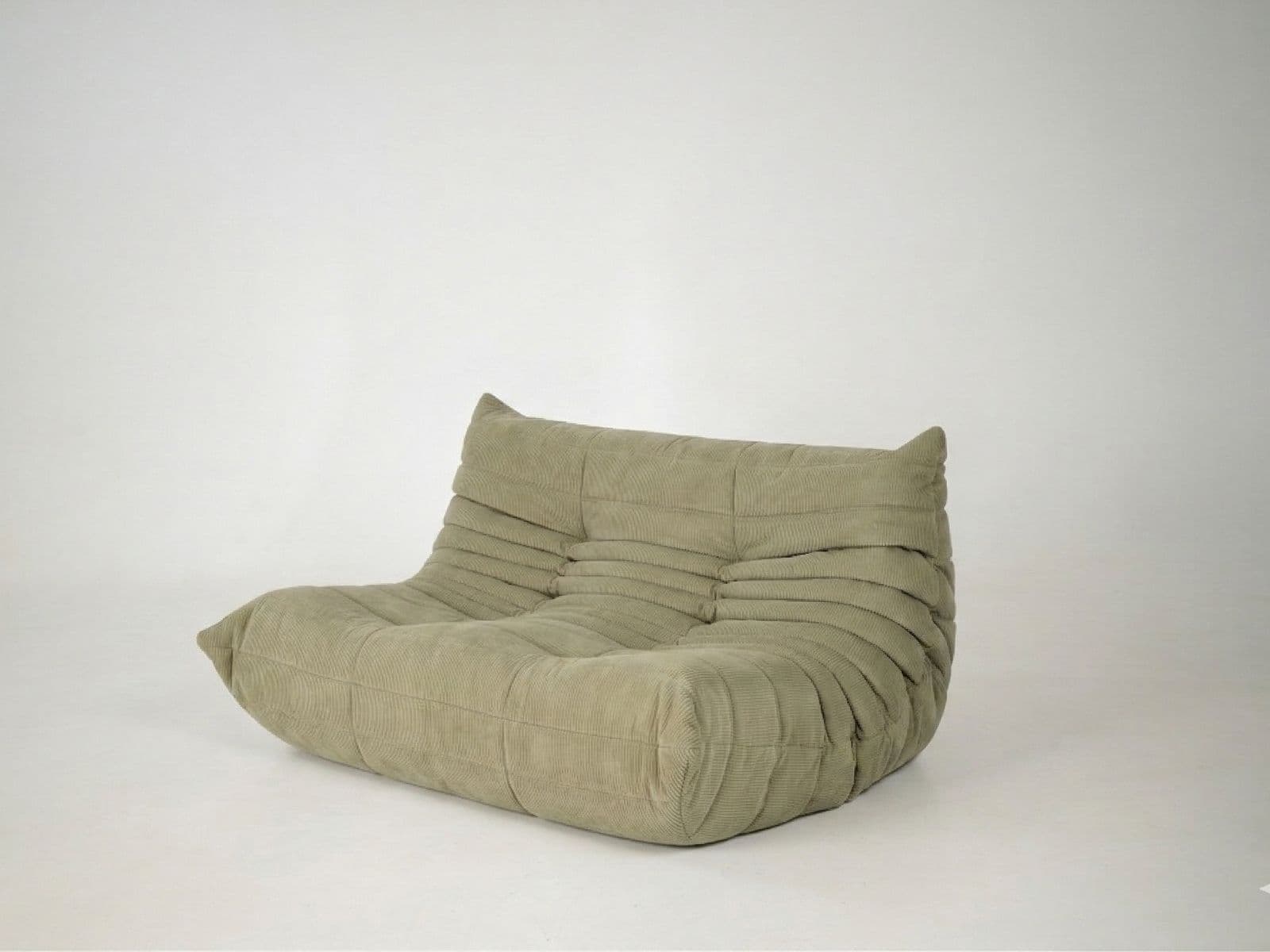 Sofa Togo dwuosobowa, cord sage green - 297583