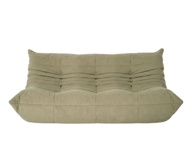 Sofa Togo trzyosobowa, cord sage green - WYMIARY
