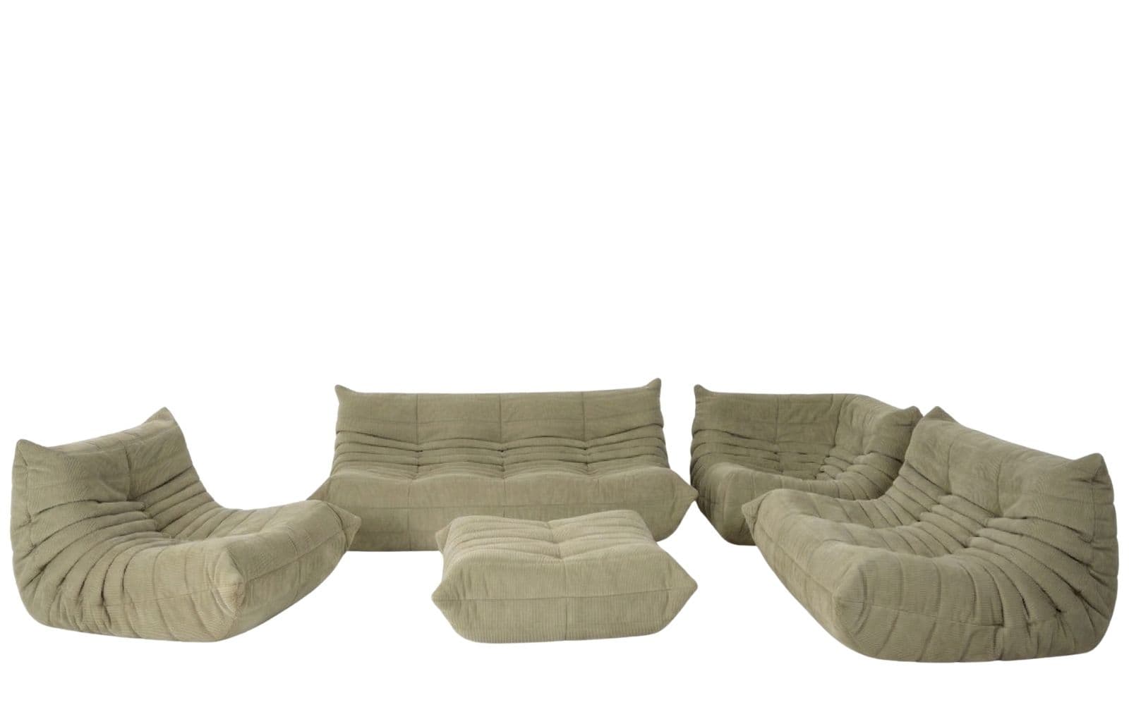 Zestaw wypoczynkowy Togo 5 części, cord sage green