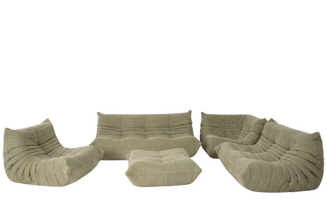 Zestaw wypoczynkowy Togo 5 części, cord sage green - WYMIARY