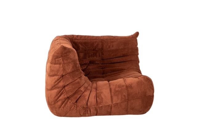 Narożnik Togo, cord umber - WYMIARY