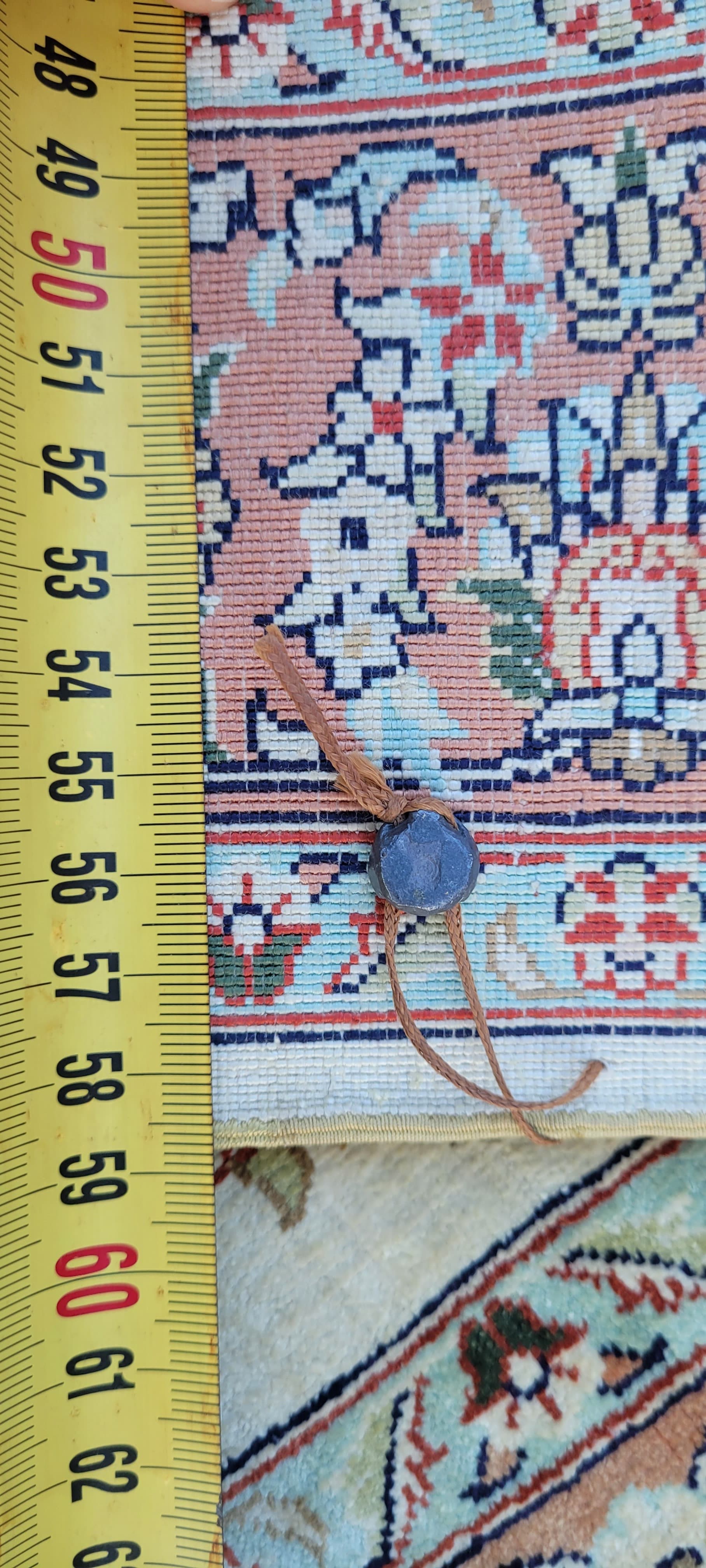 Dywan Ghom, 102x64 cm, jedwab beżowy, Iran - 297849