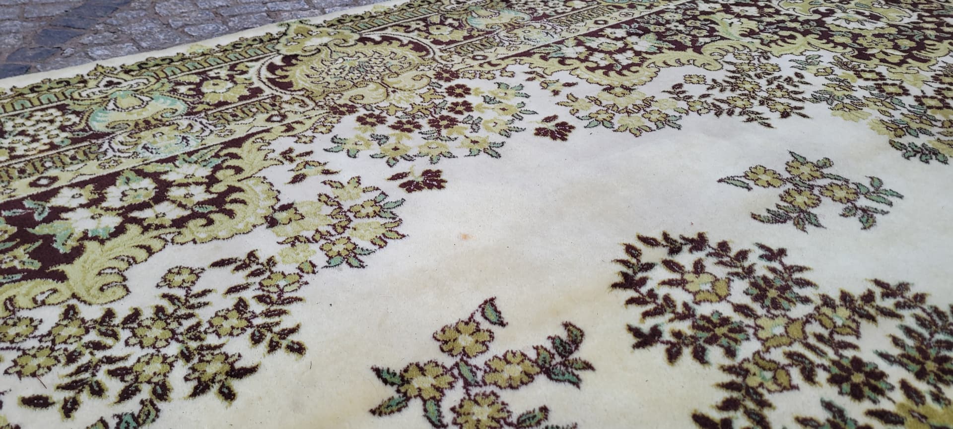 Dywan perski, kremowy beż, wełna, 250x350 cm - 297862