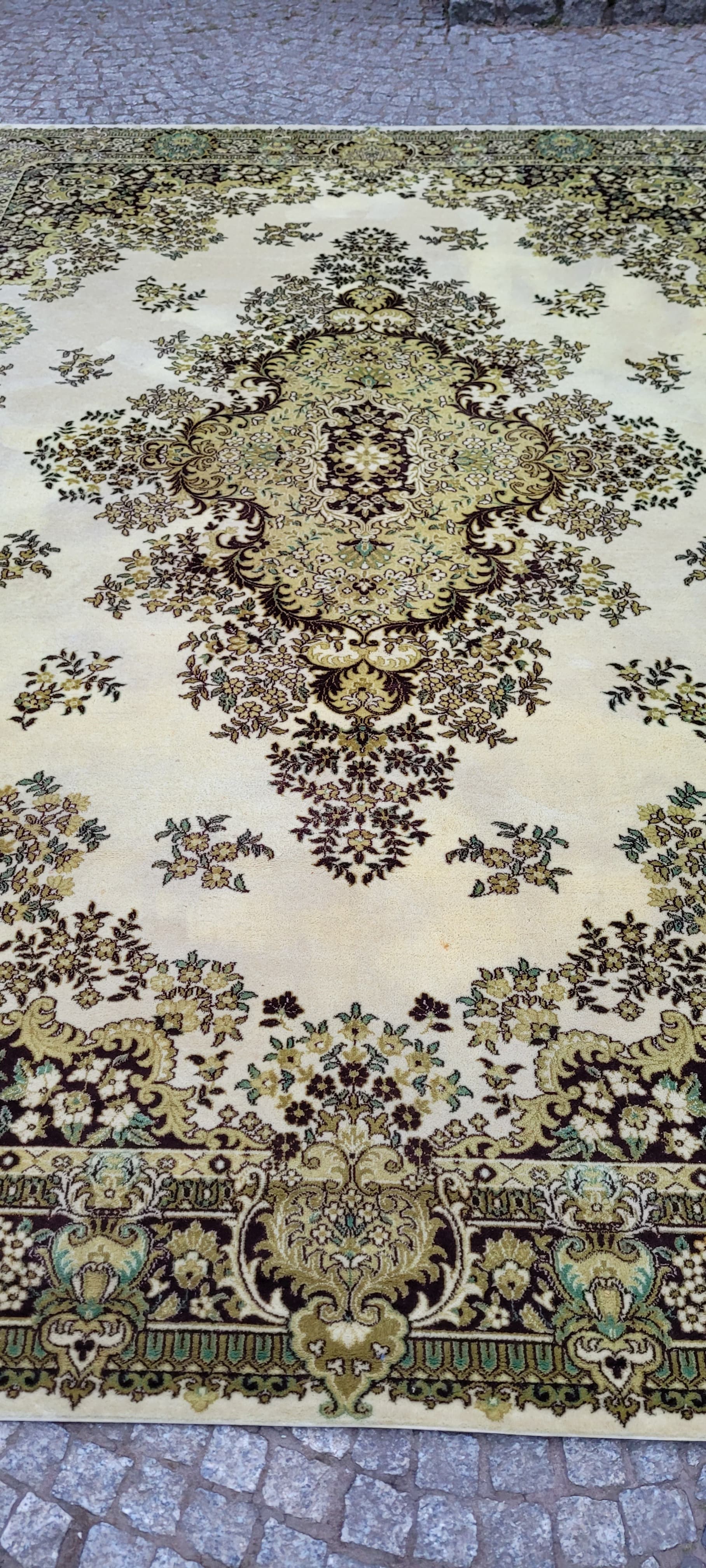 Dywan perski, kremowy beż, wełna, 250x350 cm - 297867