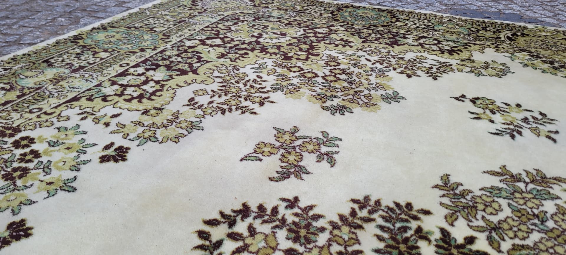 Dywan perski, kremowy beż, wełna, 250x350 cm - 297861