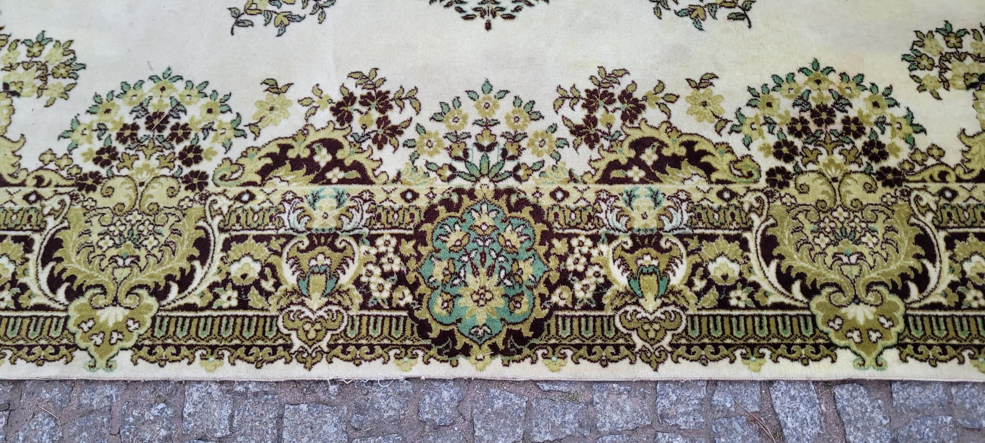 Dywan perski, kremowy beż, wełna, 250x350 cm - 297865