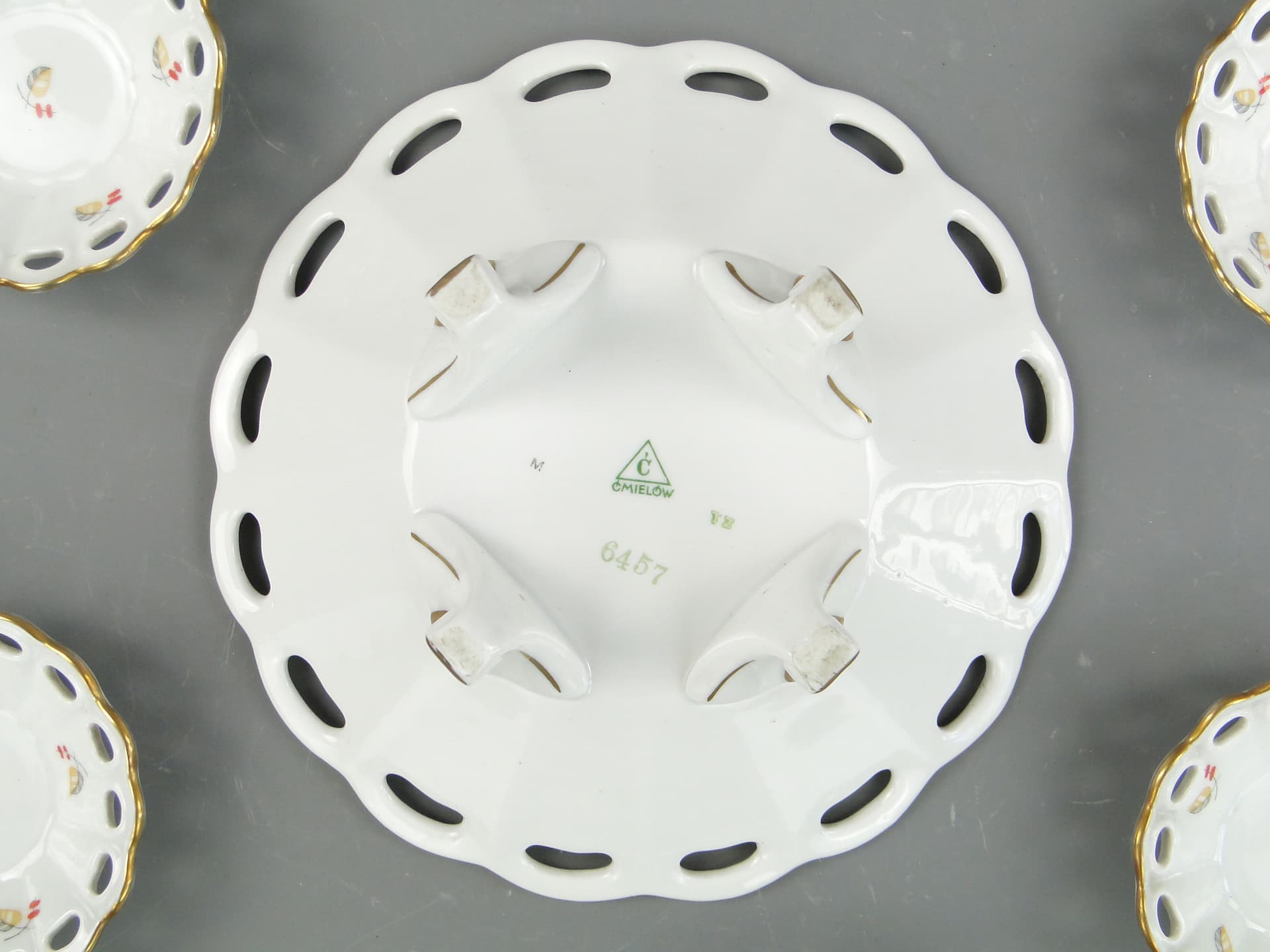 Zestaw naczyń do konfitur, porcelana biała, Ćmielów, Polska, lata 30. - 297875