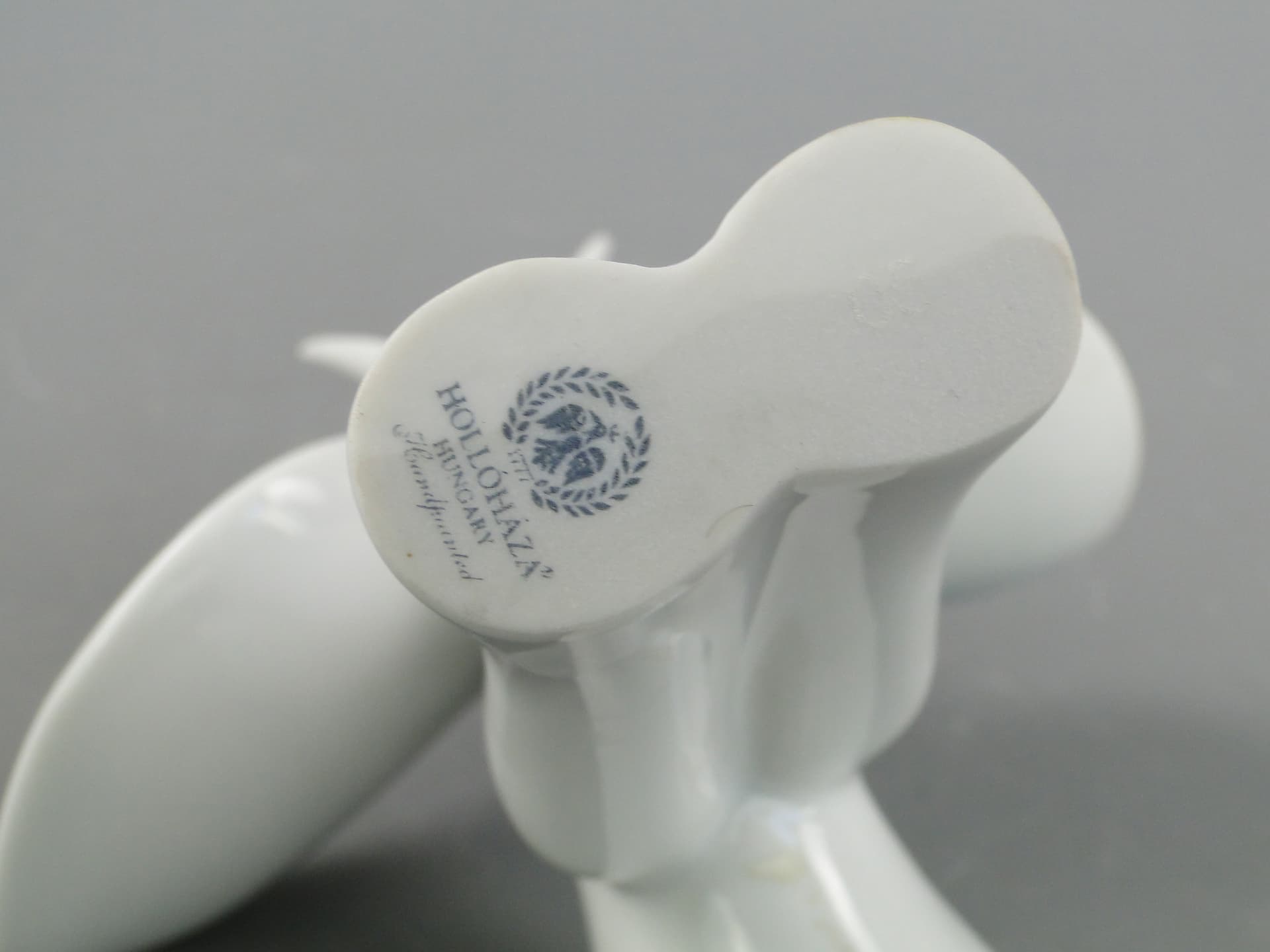 Elephant figurine, white porcelain, Hollohaza, Hungary, 1980s. - 297909