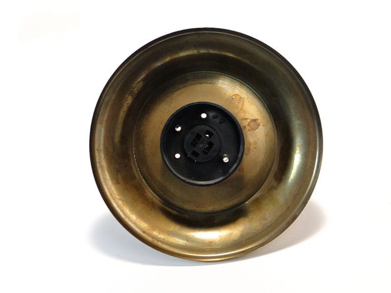 Ceiling flush mount, mid-century modern, brass, transparent glass, Germany, 1960s. - 297970