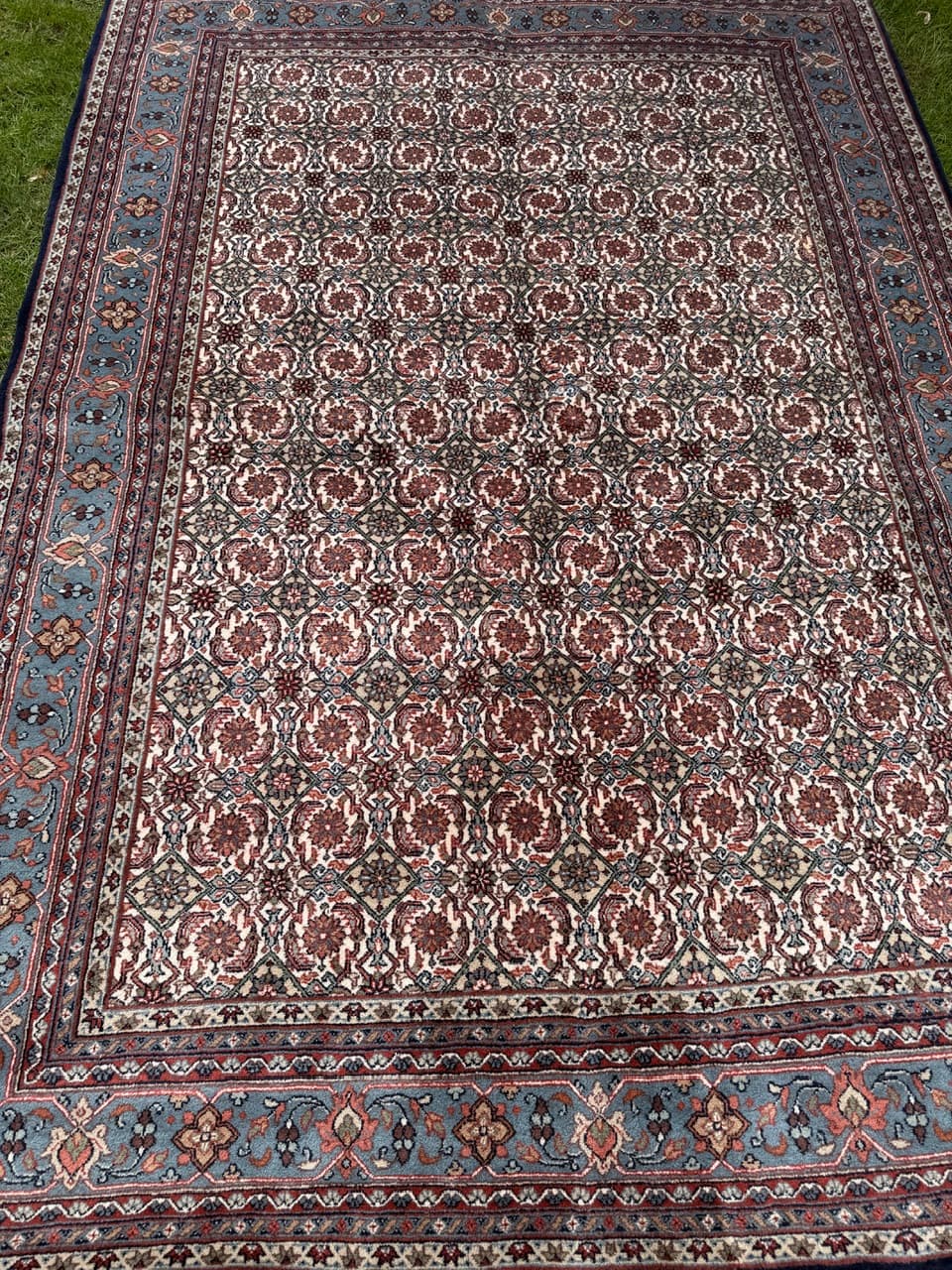 Dywan Indo Bidjar, czerwony, wełna, Indie, 250x165 cm - 298036