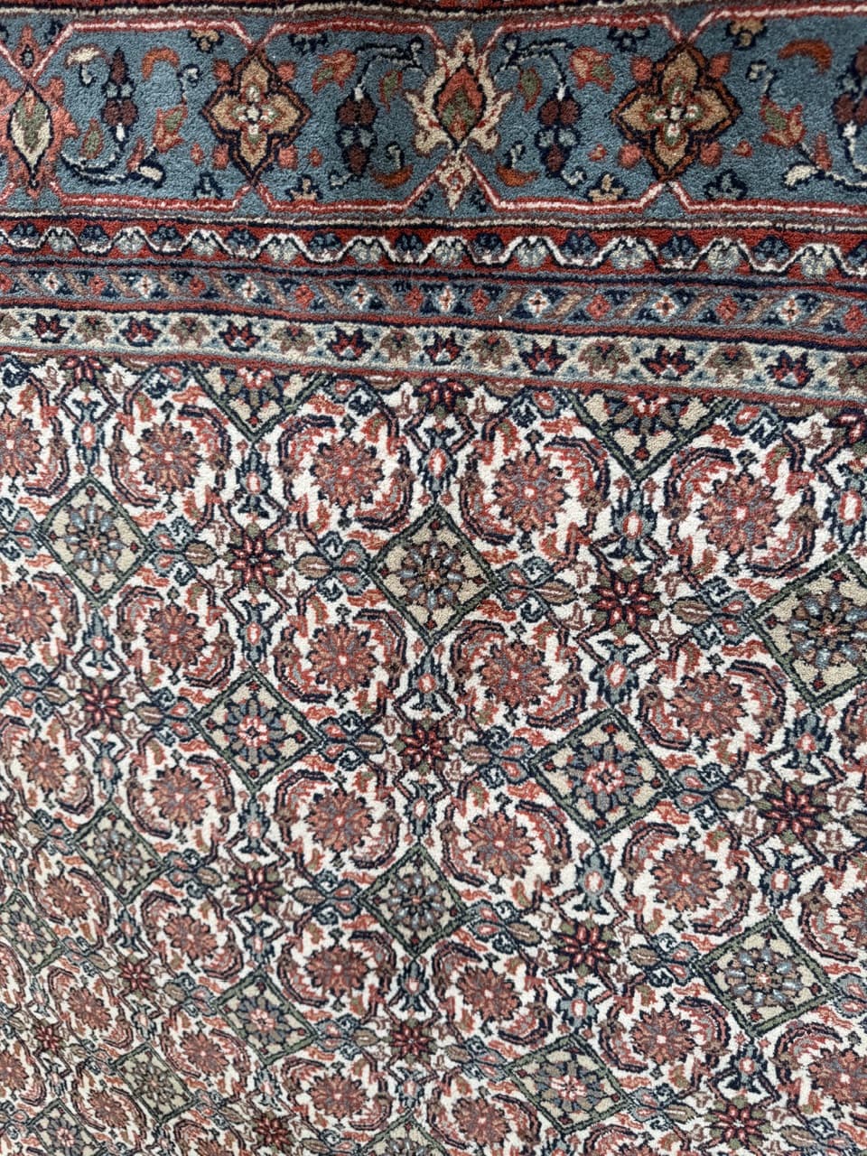 Dywan Indo Bidjar, czerwony, wełna, Indie, 250x165 cm - 298031