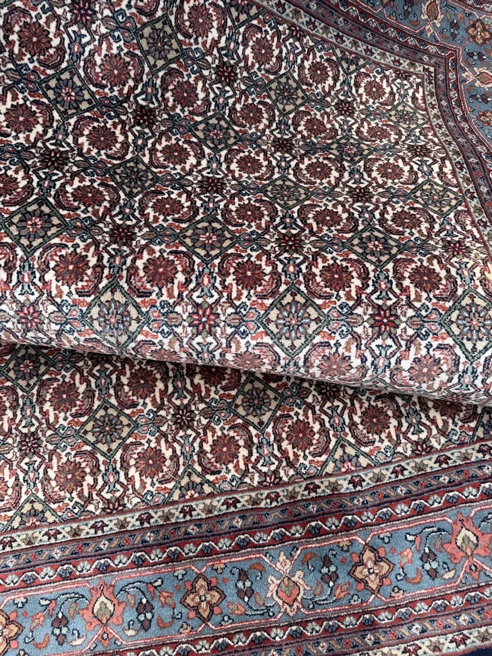 Dywan Indo Bidjar, czerwony, wełna, Indie, 250x165 cm - 298034