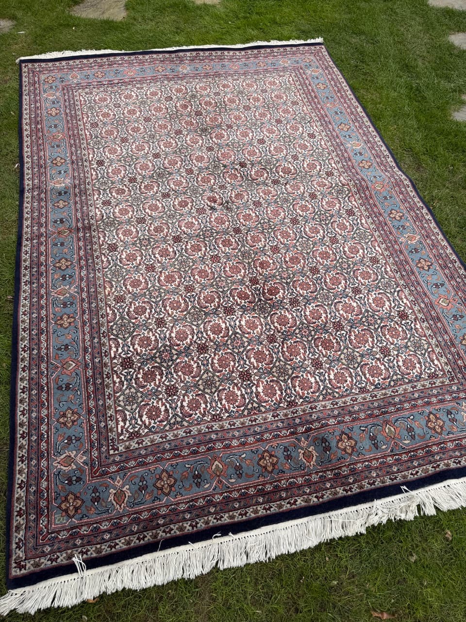 Dywan Indo Bidjar, czerwony, wełna, Indie, 250x165 cm - 298042