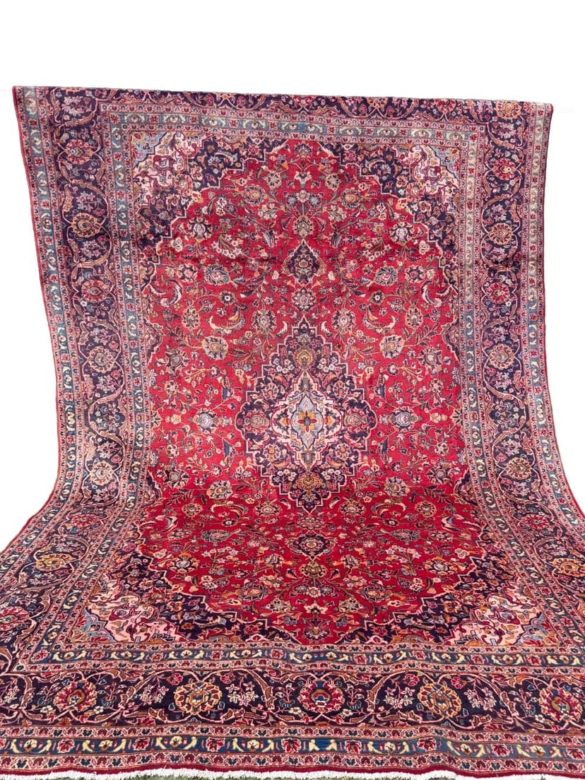 Dywan Keshan, 400x280 cm, multikolor, wełna, Iran