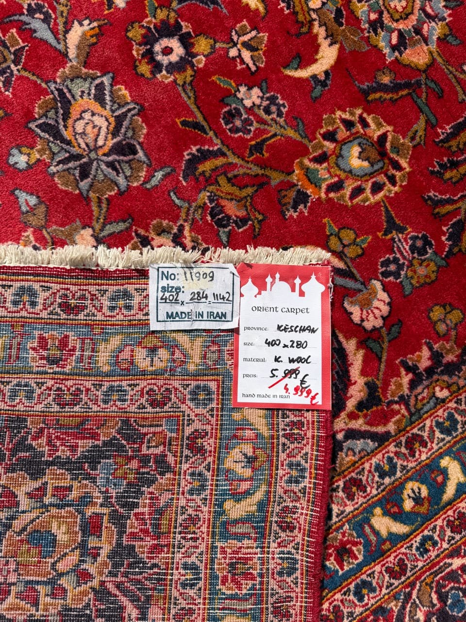 Dywan Keshan, 400x280 cm, multikolor, wełna, Iran - 298056