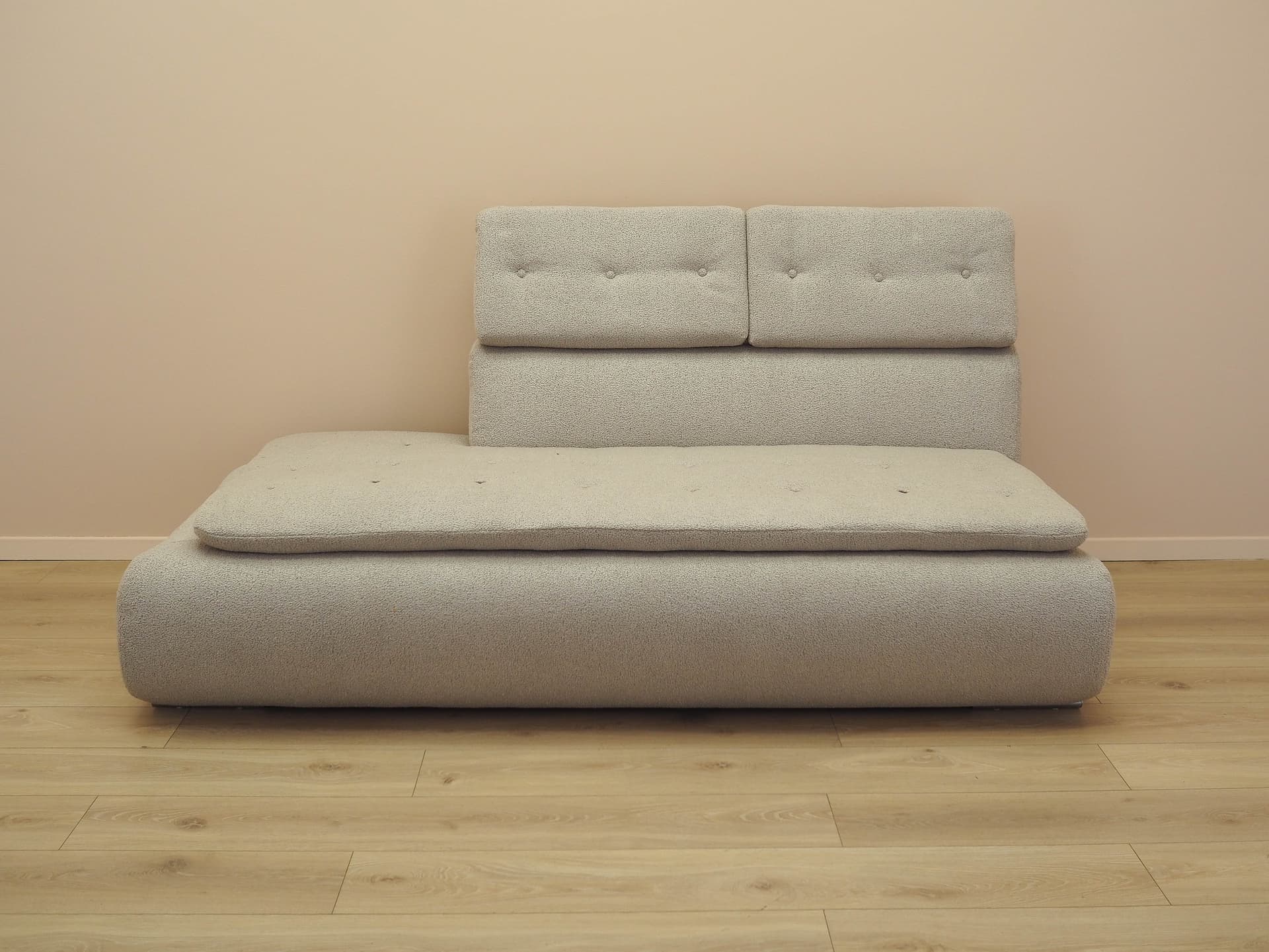 Sofa, beżowa, tkanina, metal, Włochy, lata 80. - 298073