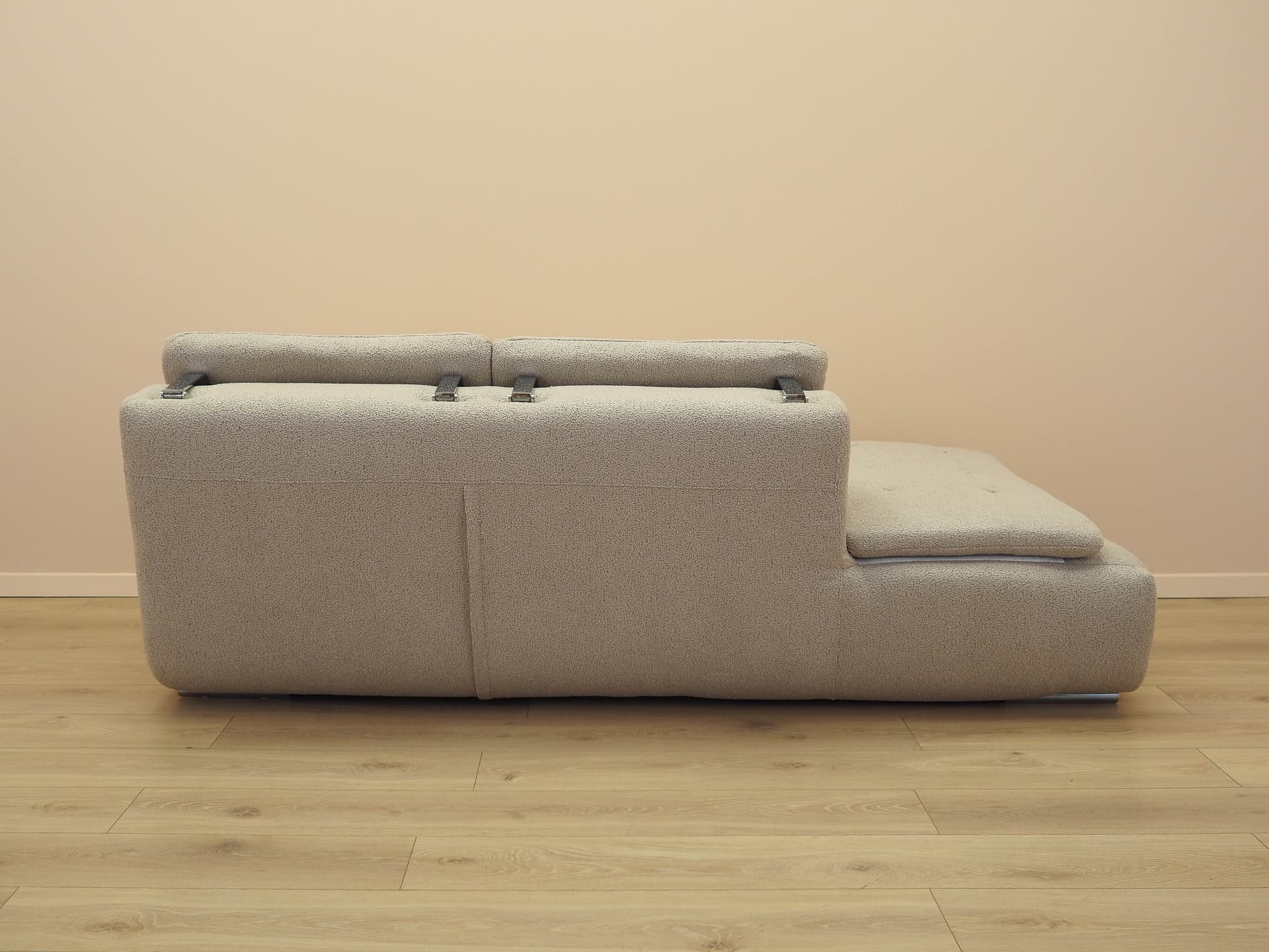 Sofa, beżowa, tkanina, metal, Włochy, lata 80. - 298074
