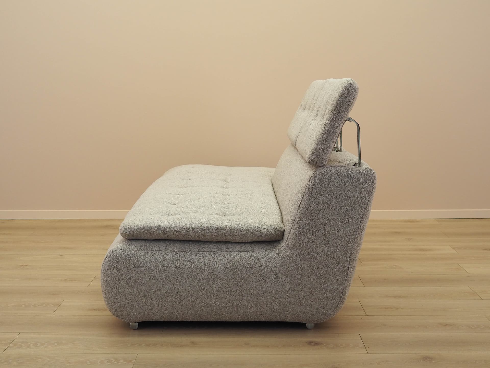 Sofa, beżowa, tkanina, metal, Włochy, lata 80. - 298070