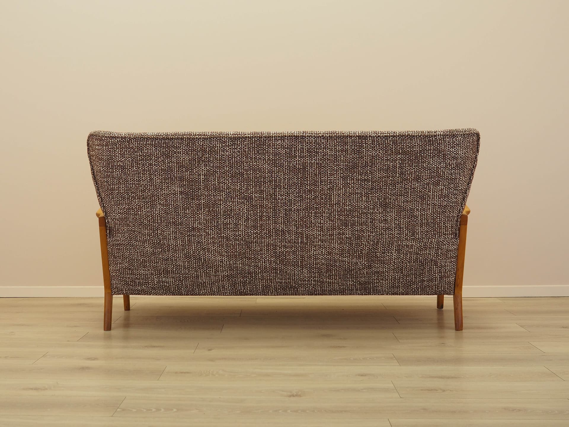 Sofa, brązowa tkanina, buk, Fritz Hansen, Dania, lata 60. - 298089