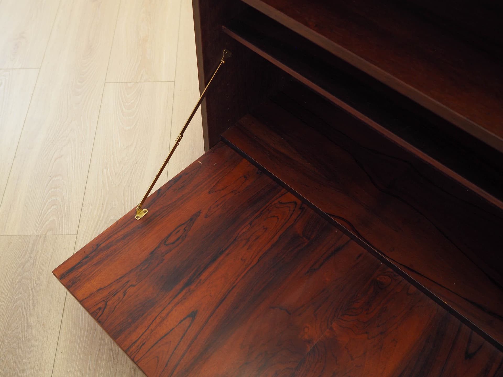 Biblioteczka, palisander brązowy czerwony, drewno czarne, Farsø Møbelfabrik, Dania, lata 70. - 298110