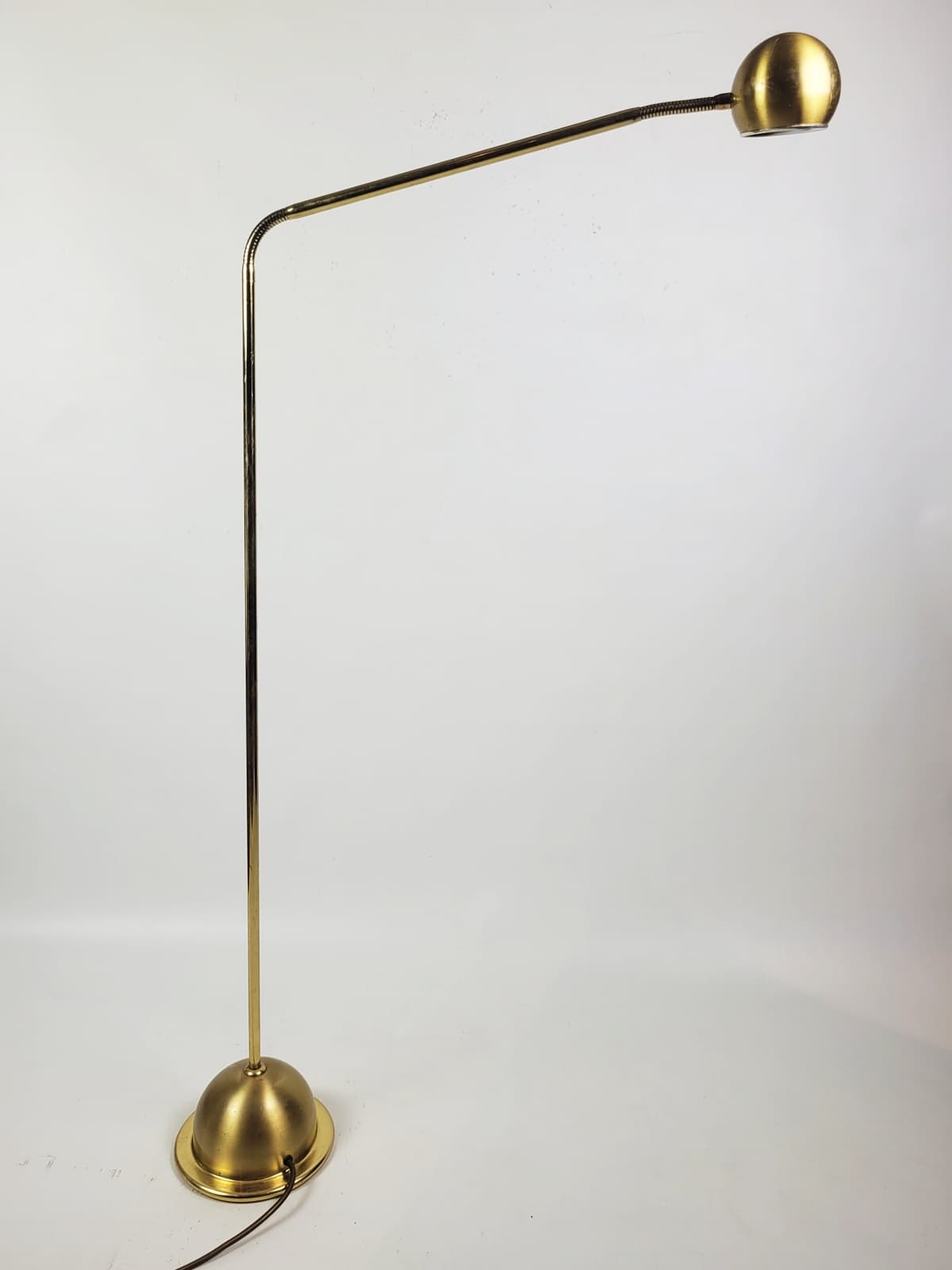 Floor Lamp, Gold Metal Brass, Fischer Leuchten, Germany, 1980s - 298189