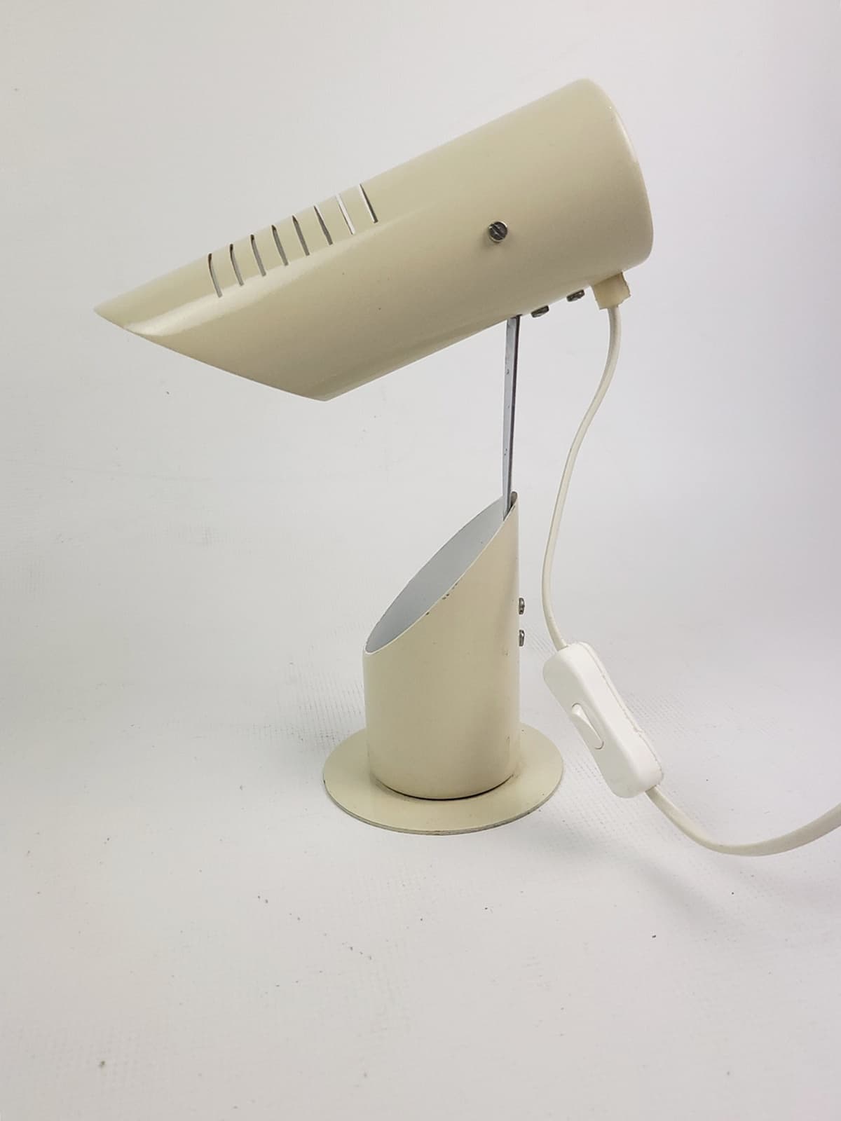 Lampa biurkowa Space Age SZV 11, metal kremowy, chrom, Węgry, lata 80. - 298213