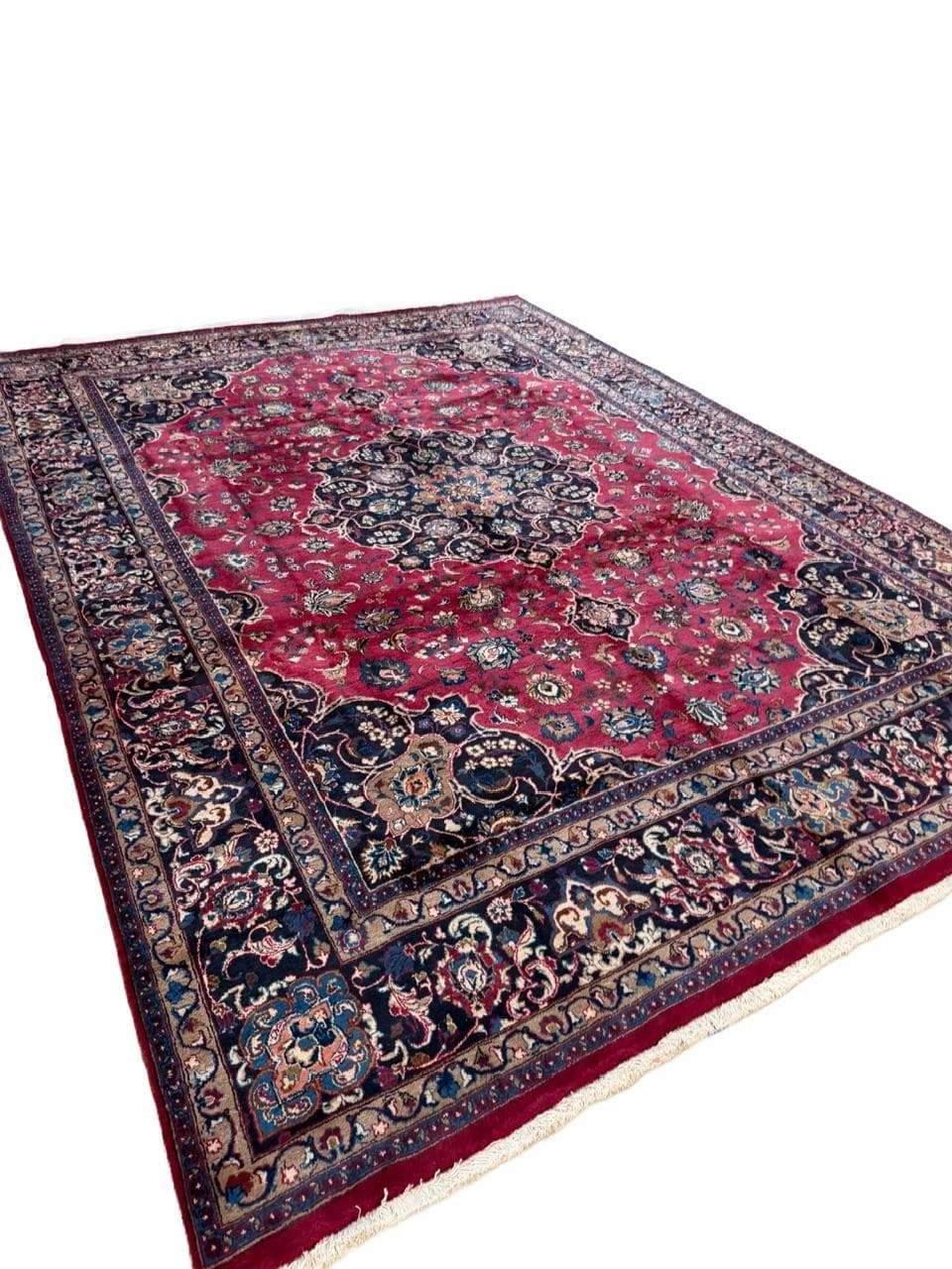 Dywan Mesched, 390x290 cm, czerwony, wełna, Iran