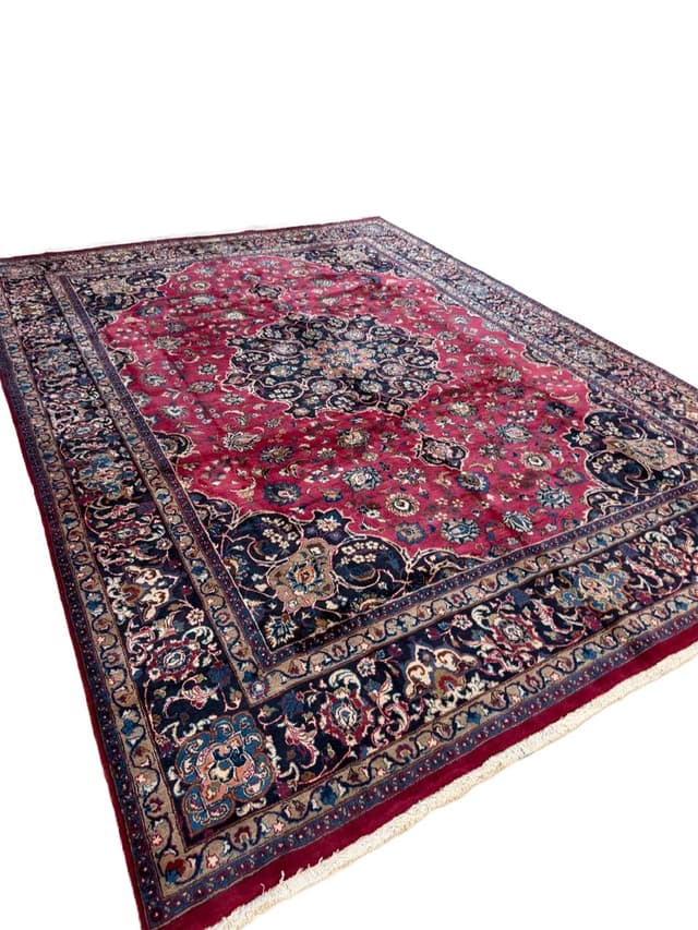 Dywan Mesched, 390x290 cm, czerwony, wełna, Iran - WYMIARY